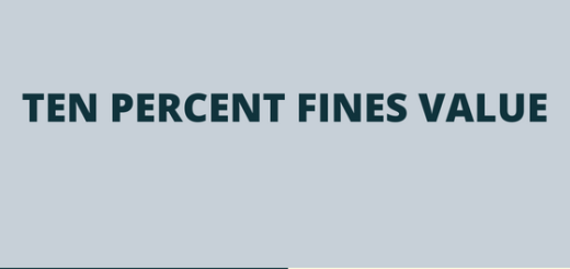 Ten Percent Fines Value